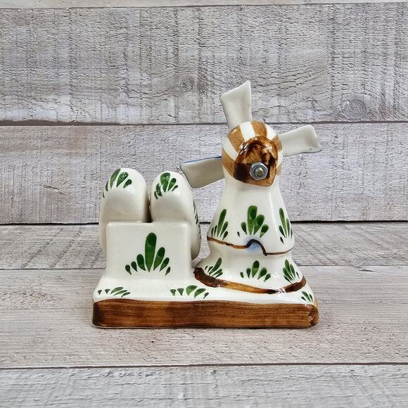 Vintage Windmill Holland Souvenir Delftware Ceramic Collectible Dutch Figurine - Picture 3 of 7